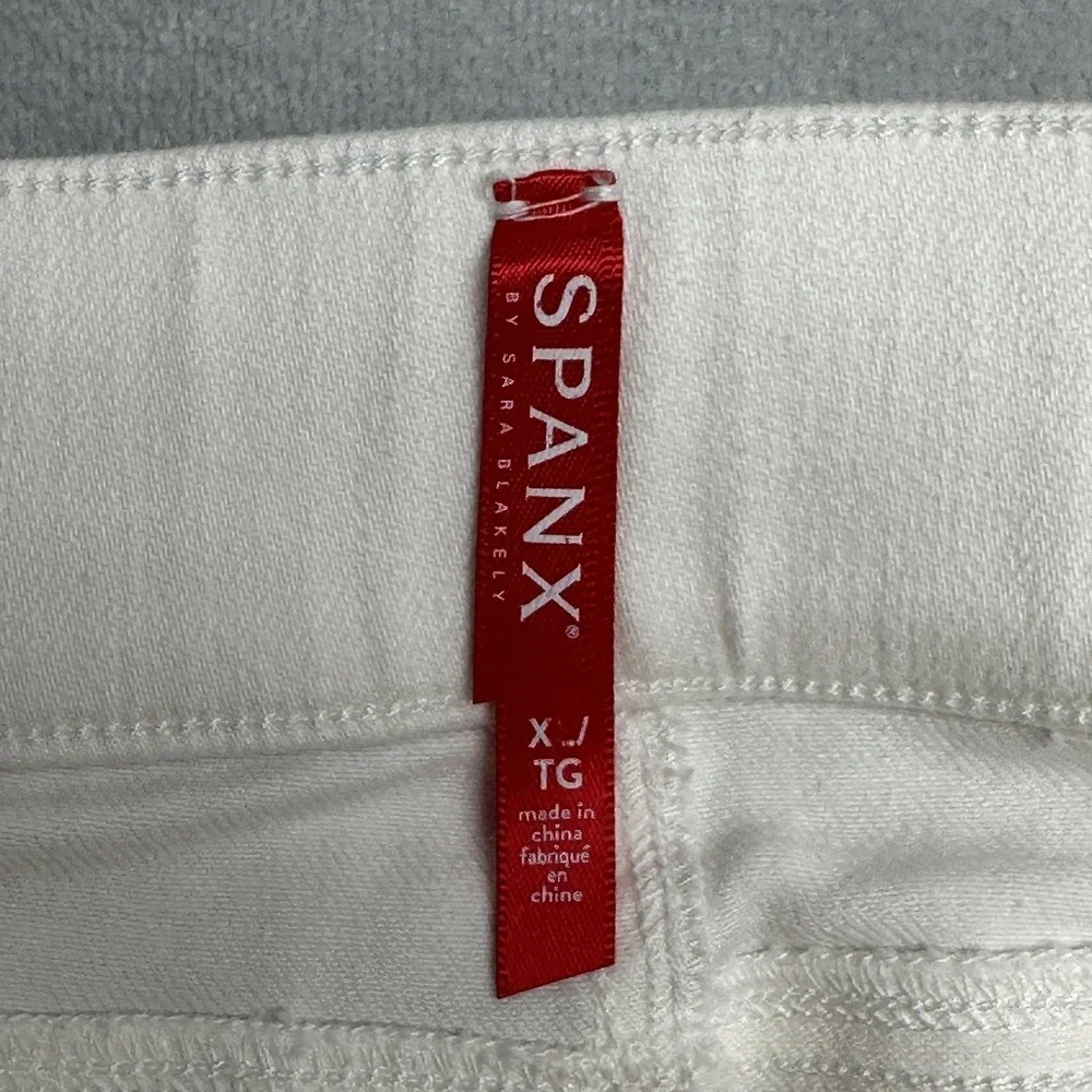 Spanx Jegging Jeans Womens‎ XL White High Rise Pull On Stretch Shaping Denim